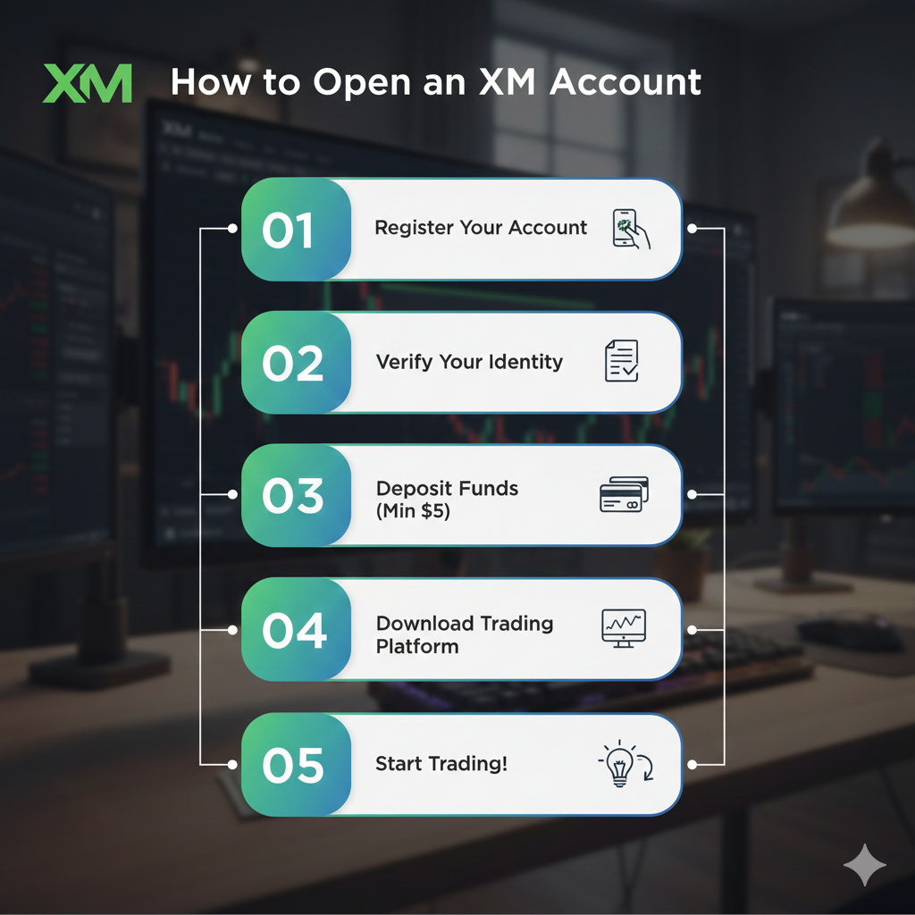 How to open an XM Broker account in 5 steps