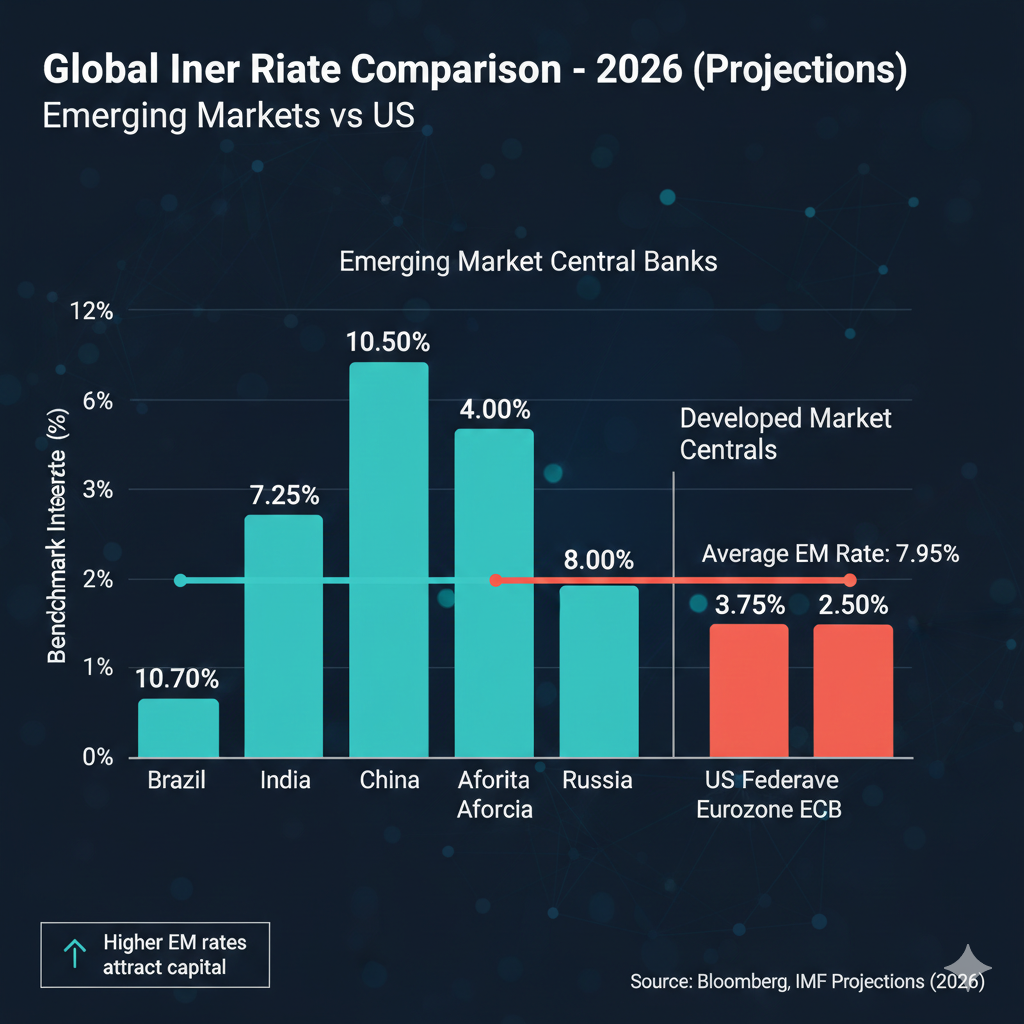 Forex trading charts showing emerging market currency technical analysis