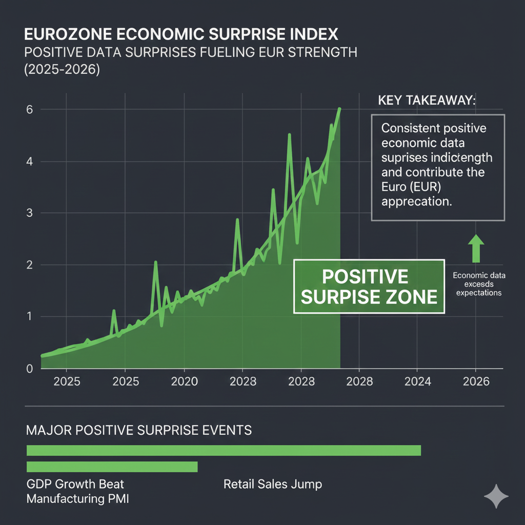 Eurozone Economic Surprise Index showing positive data surprises
